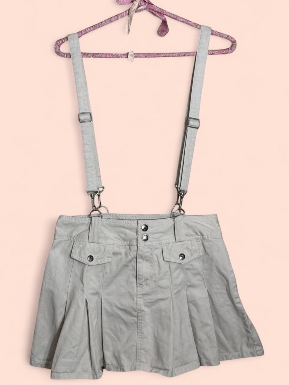 Y2K 00s Quizz NY Pleated Skirt with Suspenders 7/8